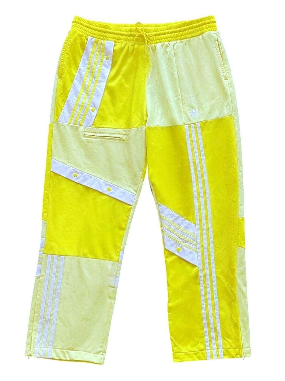 Adidas x Daniëlle Cathari Wide Leg Deconstructed Patchwork Track Pants Yellow 3X - Picture 10 of 16
